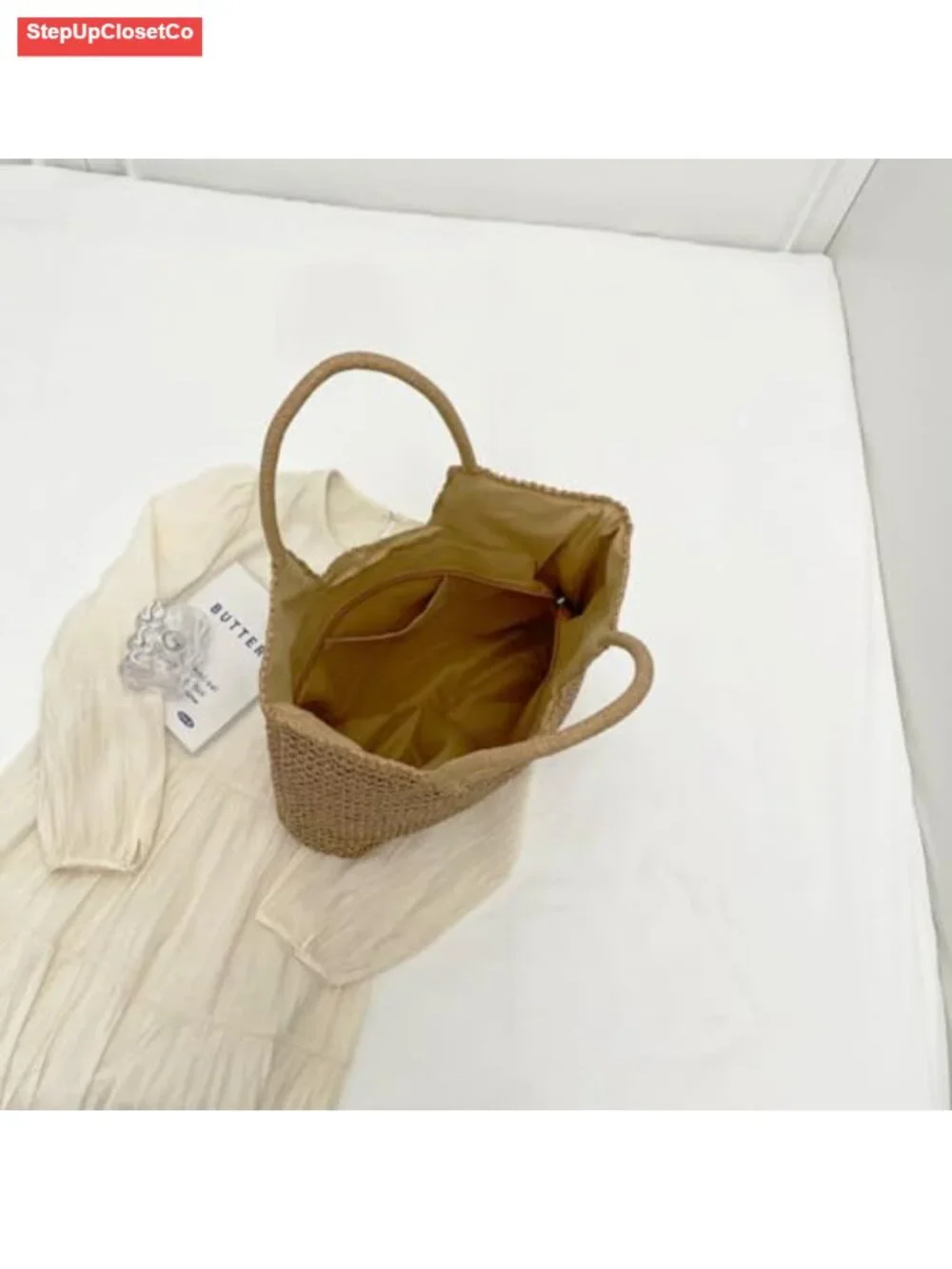 Straw Woven Beach Tote Hobo with Zipper, Women Vacation Shoulder Bag